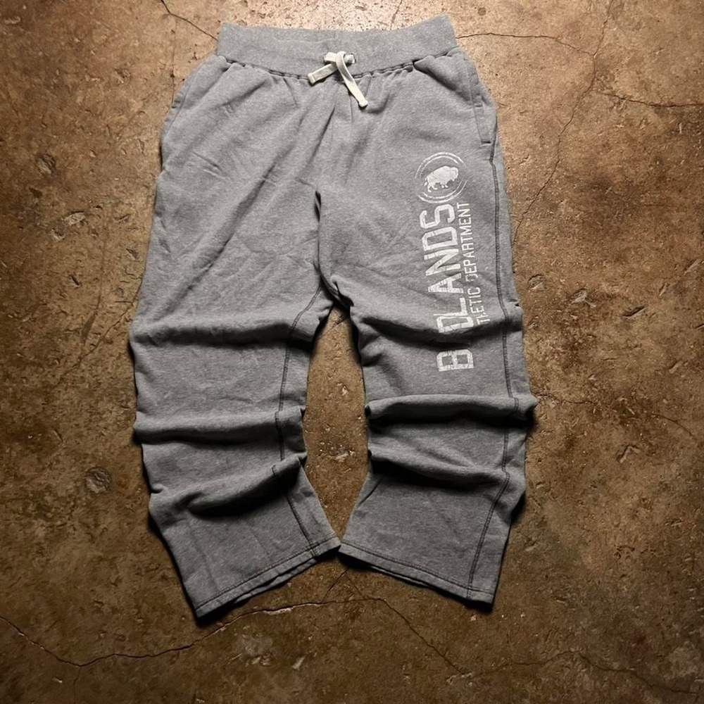 Blu 84 Badlands Athletic Dept Grey Baggy Sweatpants Y2K Mens Small 31x32